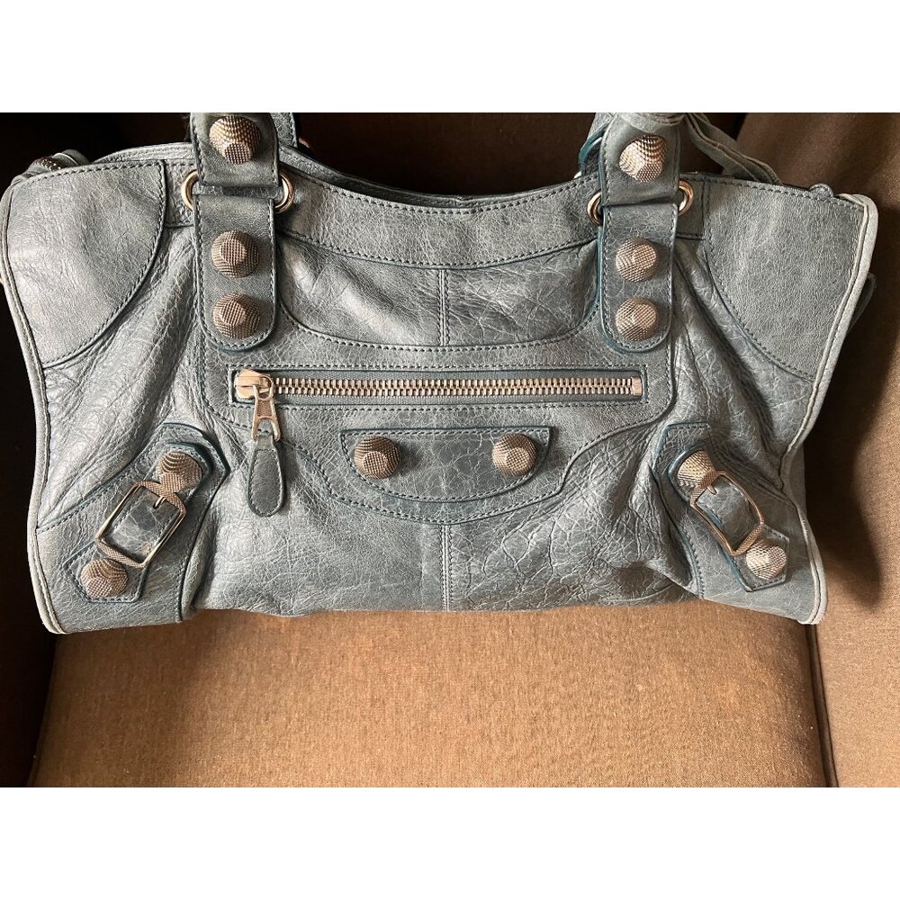 Balenciaga Blue Leather City Bag - Picture 6 of 10